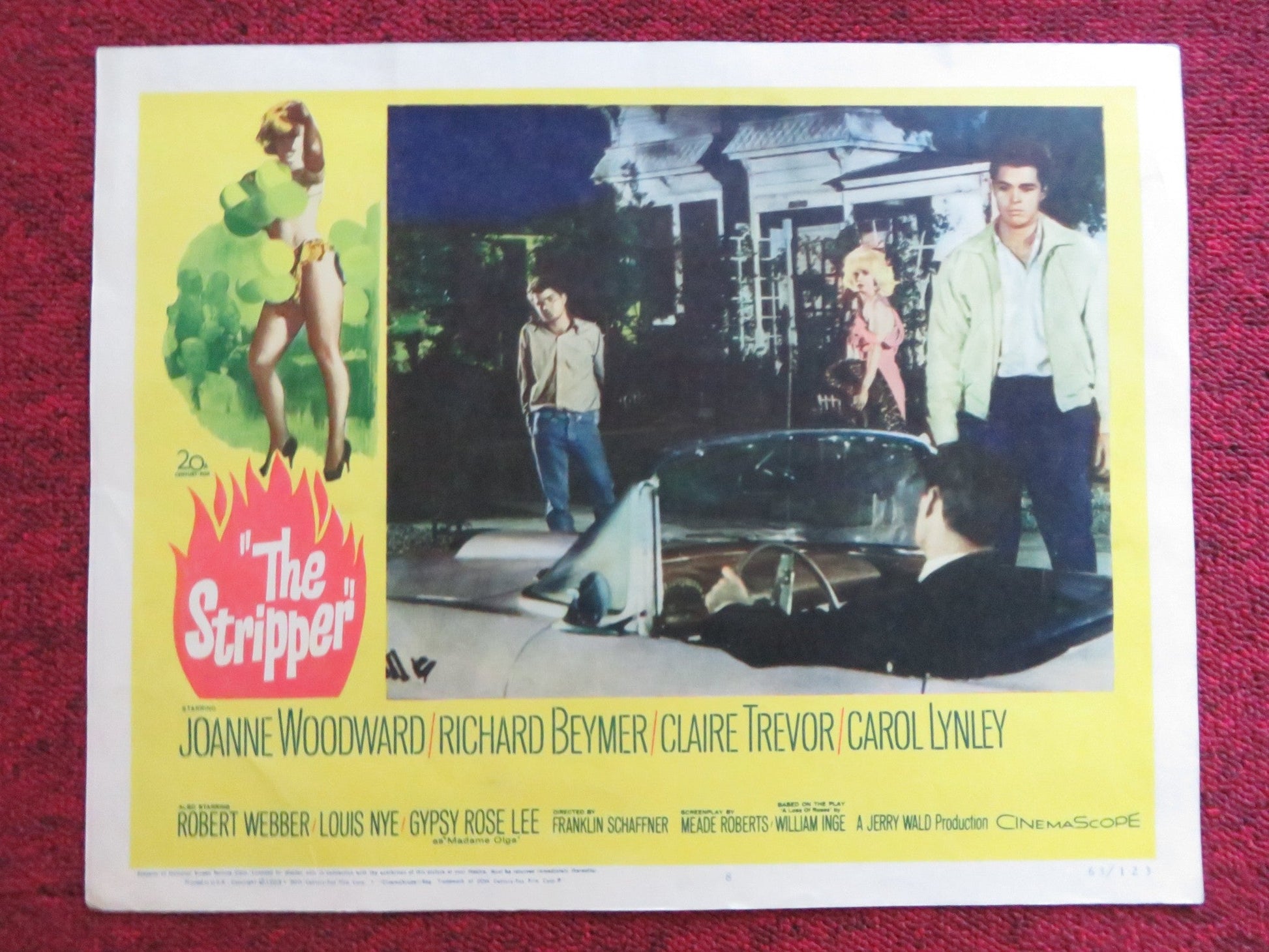 THE STRIPPER US LOBBY CARD FULL SET JOANNE WOODWARD RICHARD BEYMER 1963 Rendezvous Cinema Movie posters
