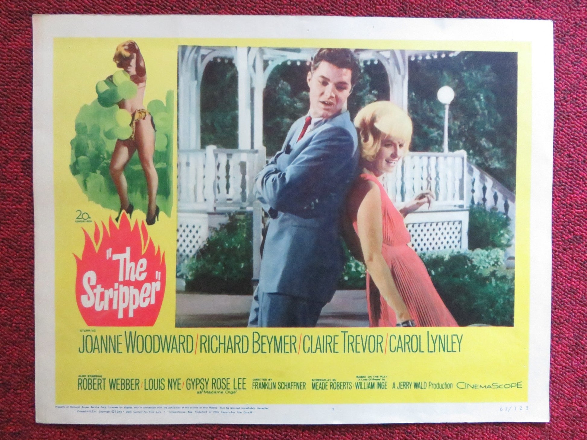THE STRIPPER US LOBBY CARD FULL SET JOANNE WOODWARD RICHARD BEYMER 1963 Rendezvous Cinema Movie posters