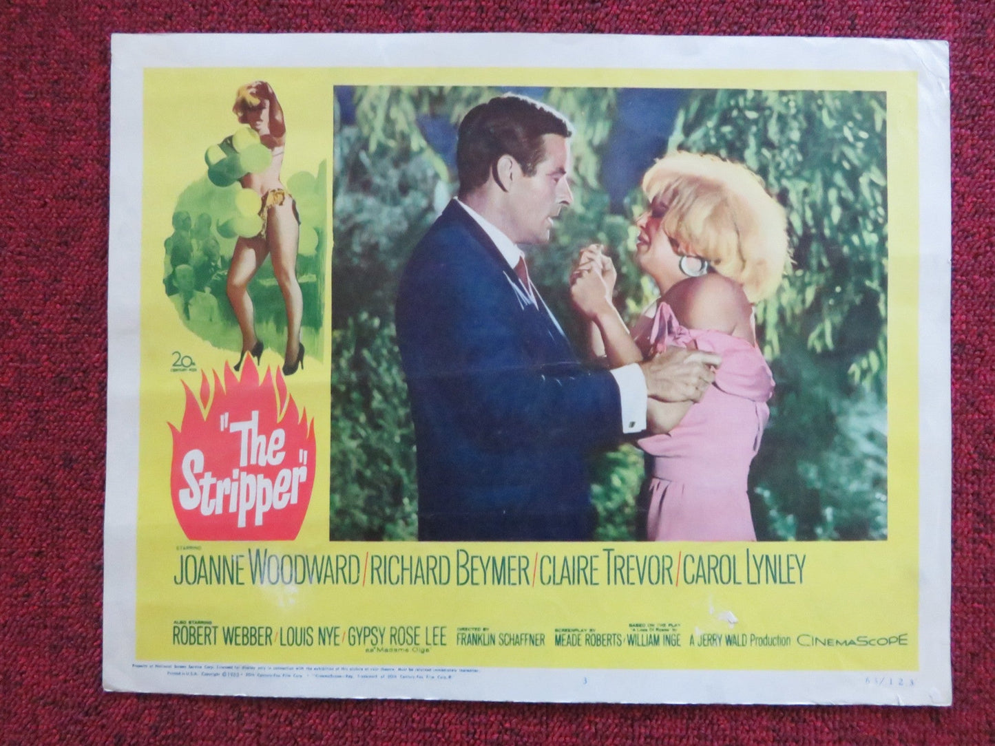 THE STRIPPER US LOBBY CARD FULL SET JOANNE WOODWARD RICHARD BEYMER 1963 Rendezvous Cinema Movie posters