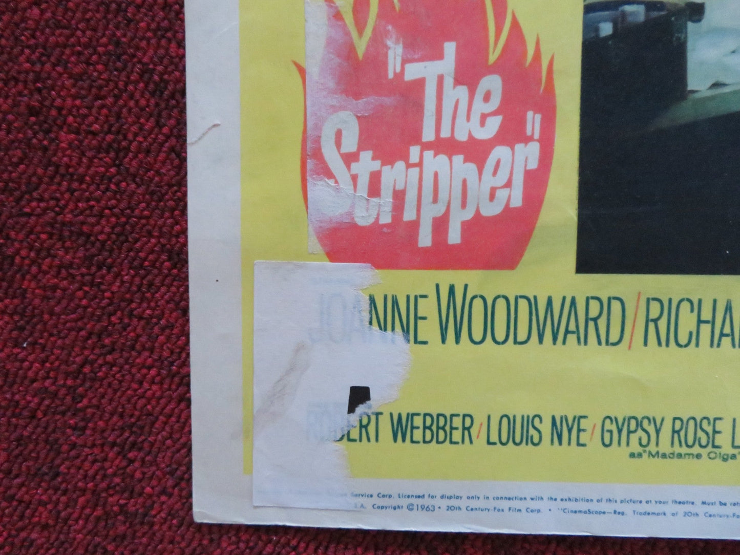 THE STRIPPER US LOBBY CARD FULL SET JOANNE WOODWARD RICHARD BEYMER 1963 Rendezvous Cinema Movie posters