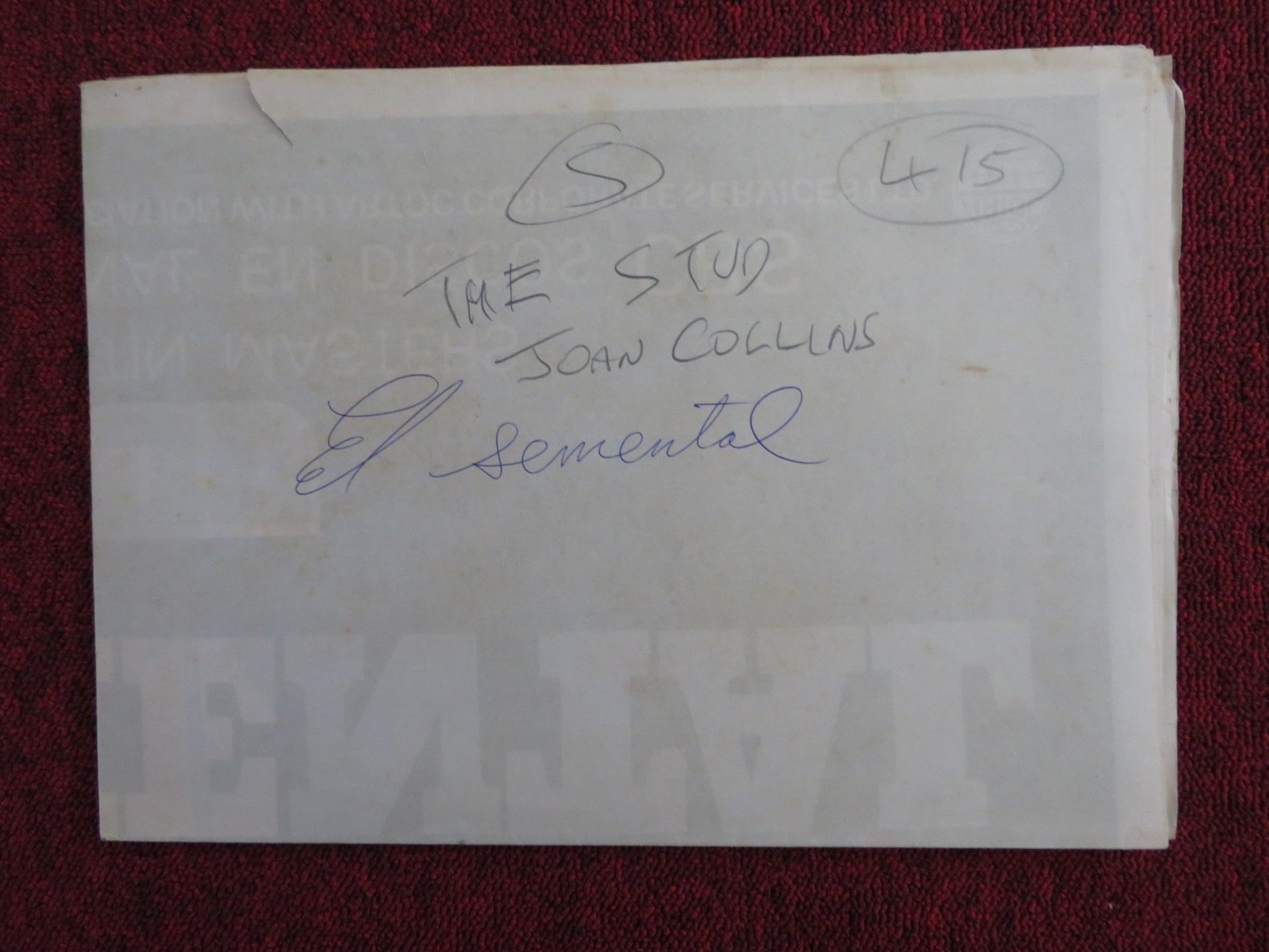 THE STUD FOLDED SPANISH POSTER JOAN COLLINS OLIVER TOBIAS 1978 Rendezvous Cinema Movie posters