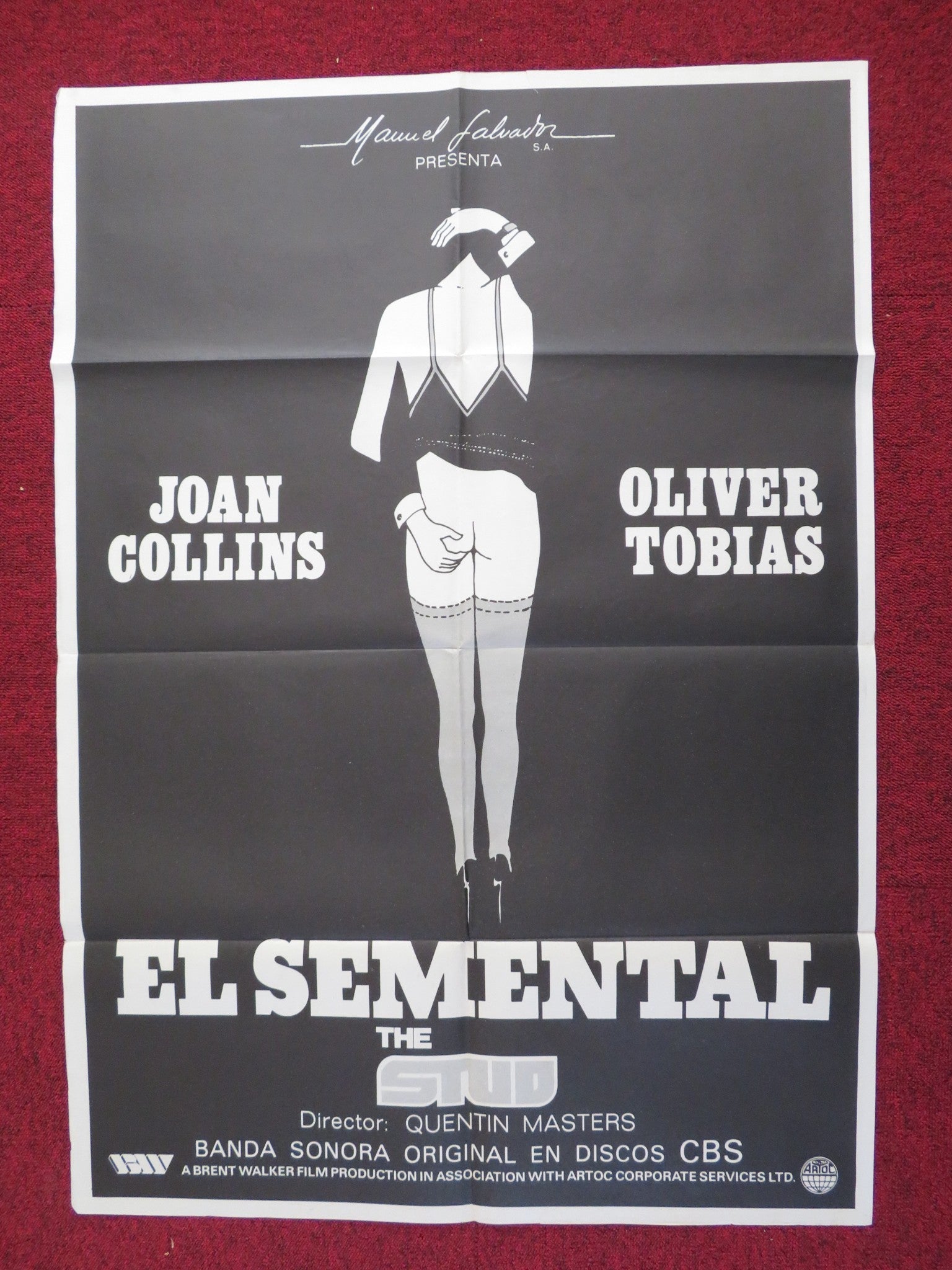 THE STUD FOLDED SPANISH POSTER JOAN COLLINS OLIVER TOBIAS 1978 Rendezvous Cinema Movie posters