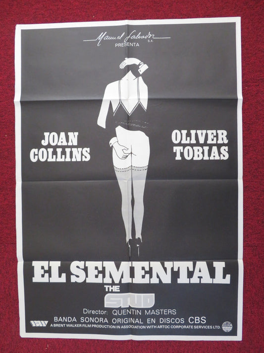 THE STUD FOLDED SPANISH POSTER JOAN COLLINS OLIVER TOBIAS 1978 Rendezvous Cinema Movie posters