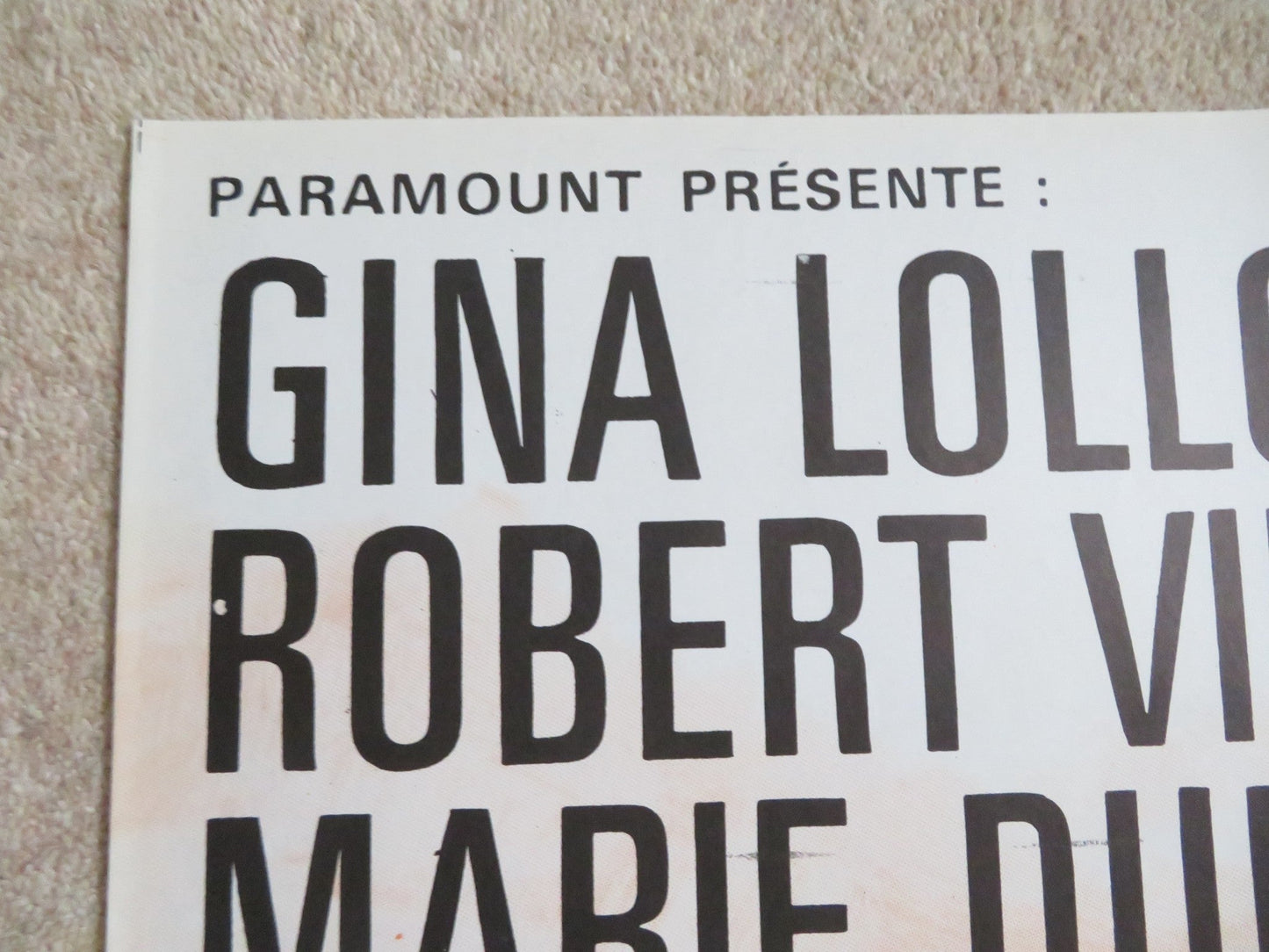 THE STUNTMAN FRENCH GRANDE POSTER GINA LOLLOBRIGIDA ROBERT VIHARO 1968 Rendezvous Cinema Movie posters