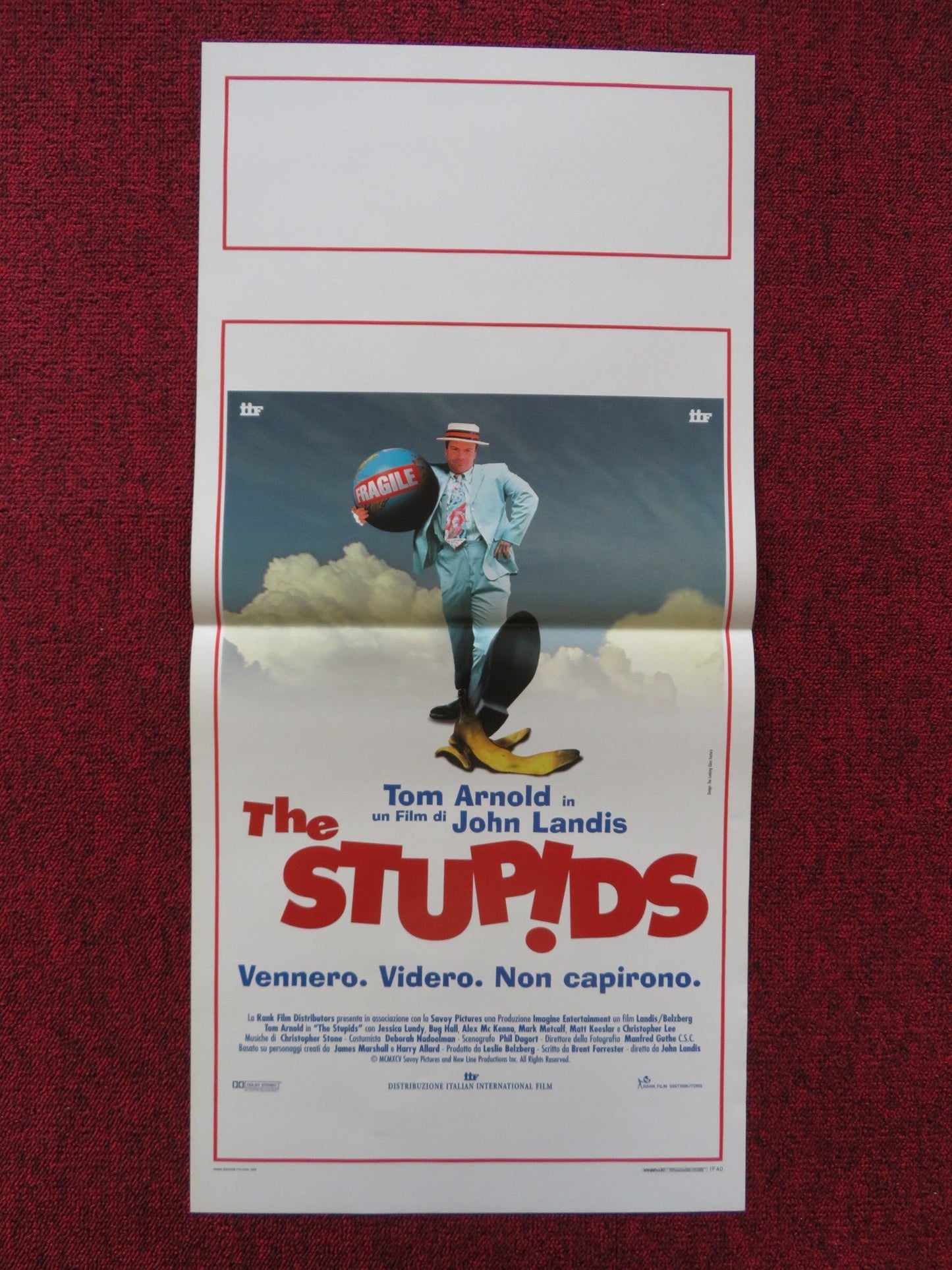 THE STUPIDS ITALIAN LOCANDINA POSTER JOHN LANDIS TOM ARNOLD 1996 Rendezvous Cinema Movie posters