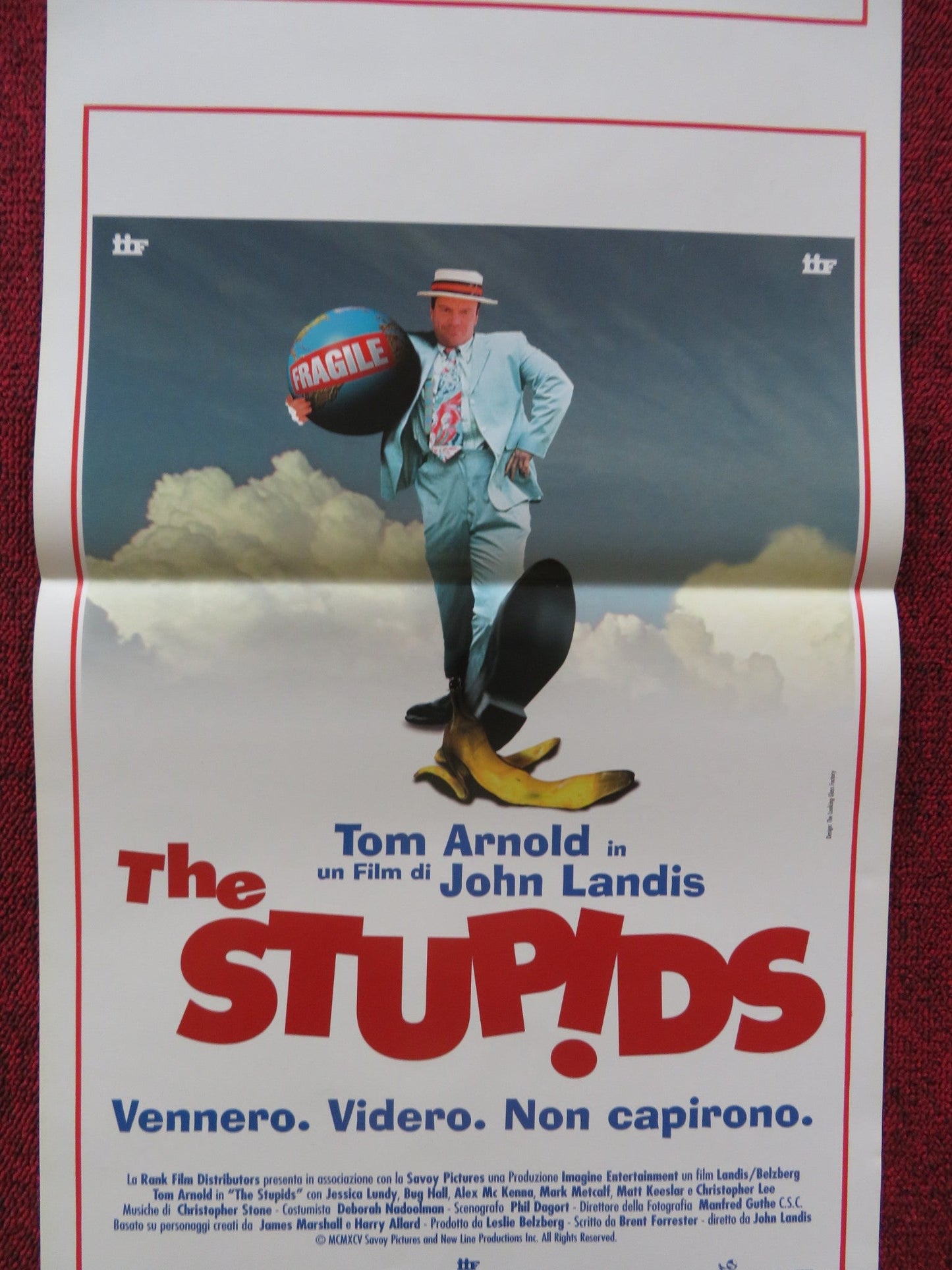 THE STUPIDS ITALIAN LOCANDINA POSTER JOHN LANDIS TOM ARNOLD 1996 Rendezvous Cinema Movie posters