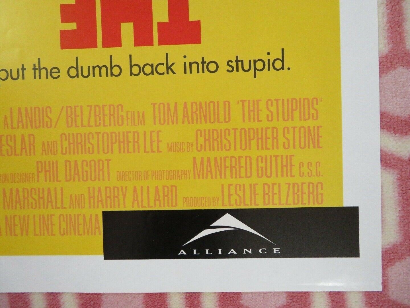 THE STUPIDS US ONE SHEET POSTER TOM ARNOLD JESSICA LUNDY 1996 Movie posters