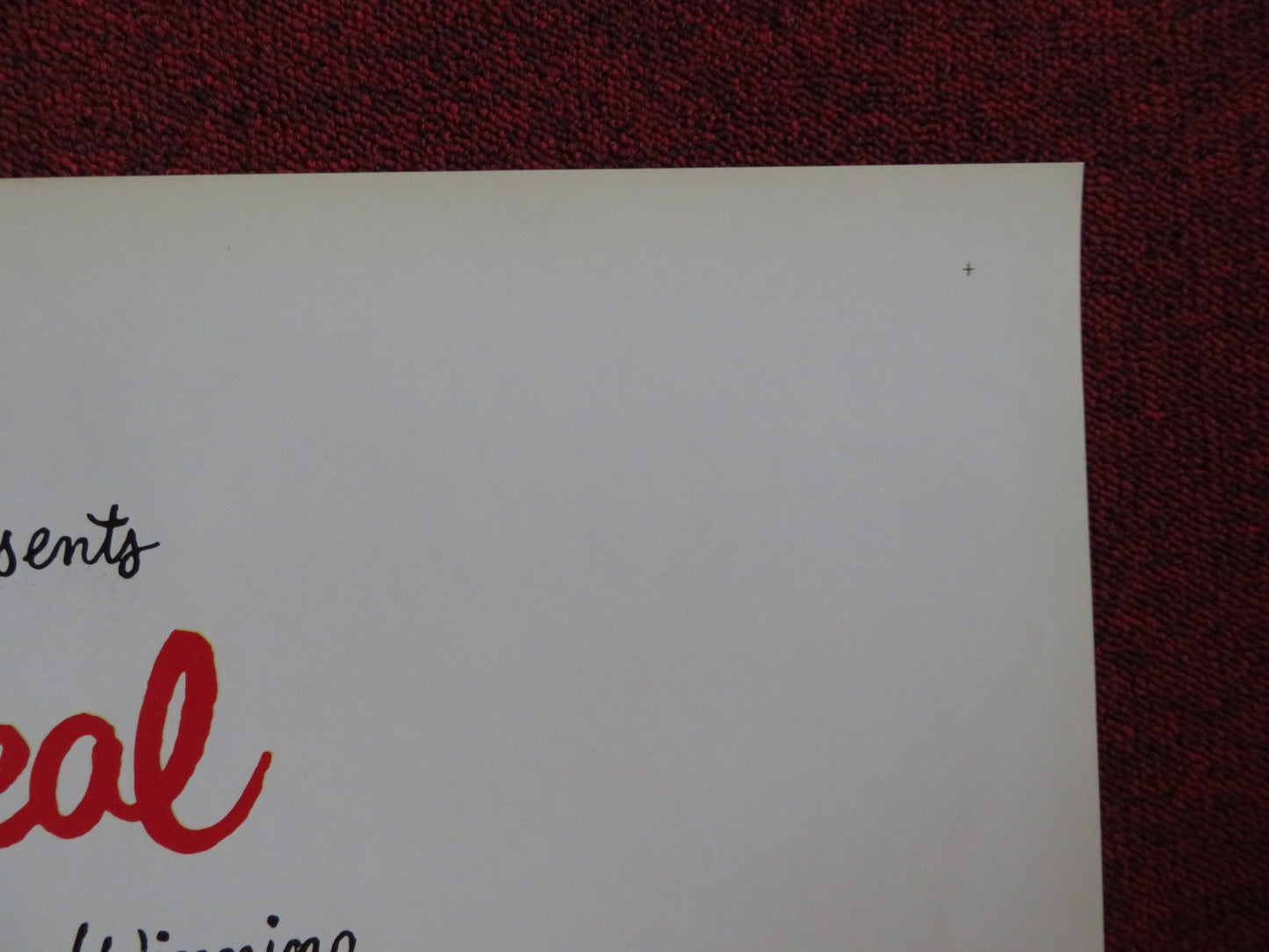 THE SUBJECT WAS ROSES FOLDED US ONE SHEET POSTER PATRICIA NEAL MARTIN SHEEN 1968 Rendezvous Cinema Movie posters