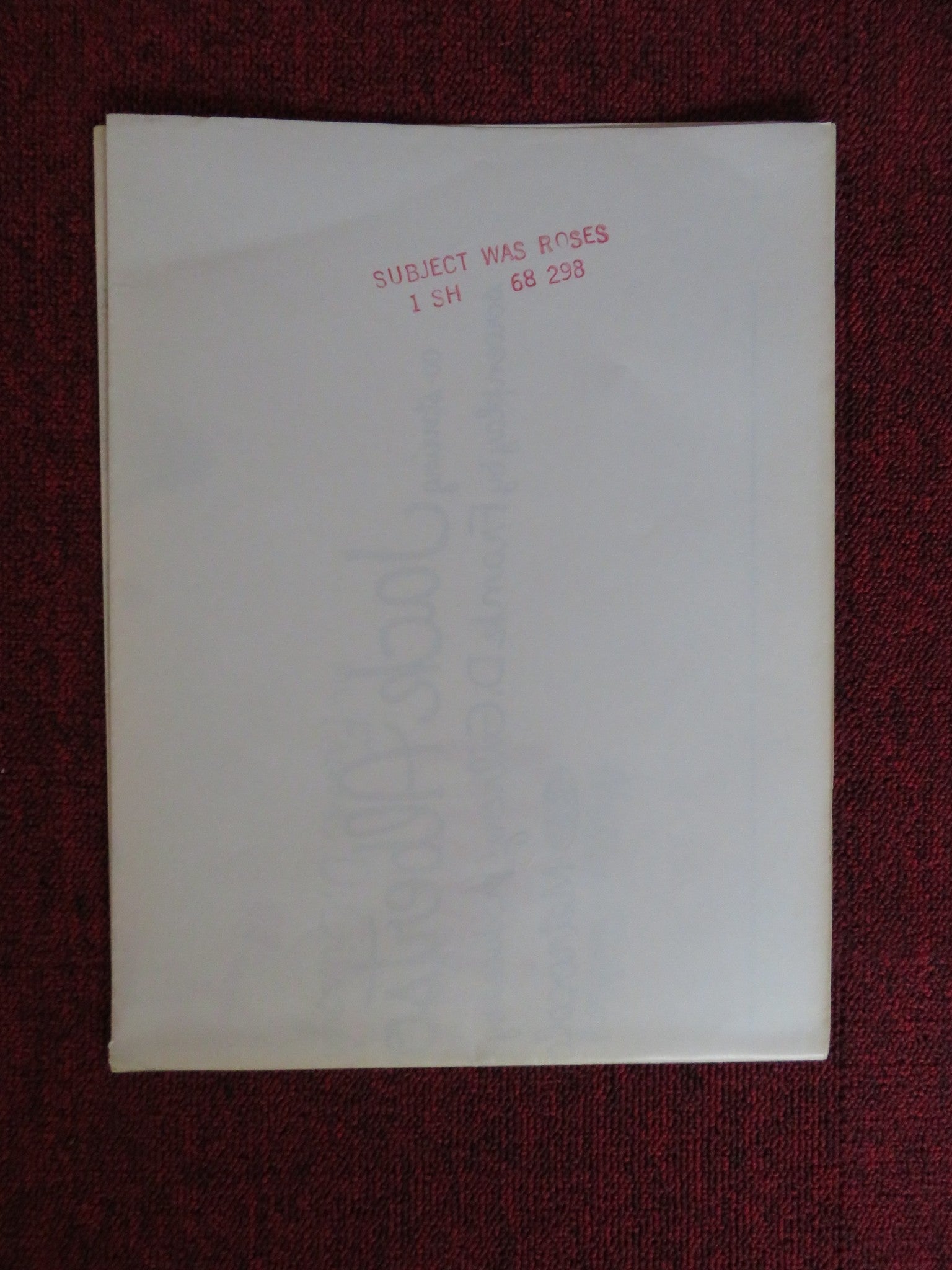 THE SUBJECT WAS ROSES FOLDED US ONE SHEET POSTER PATRICIA NEAL MARTIN SHEEN 1968 Rendezvous Cinema Movie posters