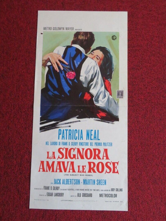 THE SUBJECT WAS ROSES ITALIAN LOCANDINA (27.5"x13") POSTER 1969 Movie posters