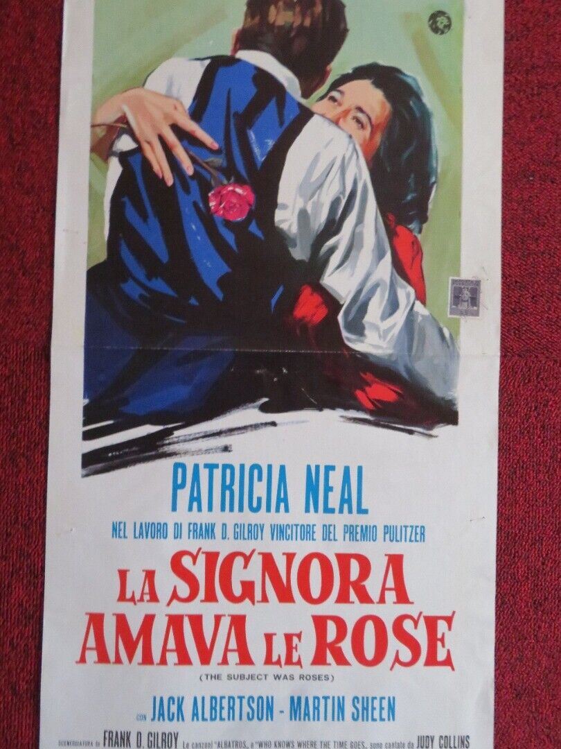 THE SUBJECT WAS ROSES ITALIAN LOCANDINA (27.5"x13") POSTER 1969 Movie posters
