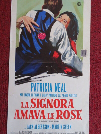 THE SUBJECT WAS ROSES ITALIAN LOCANDINA (27.5"x13") POSTER 1969 Movie posters