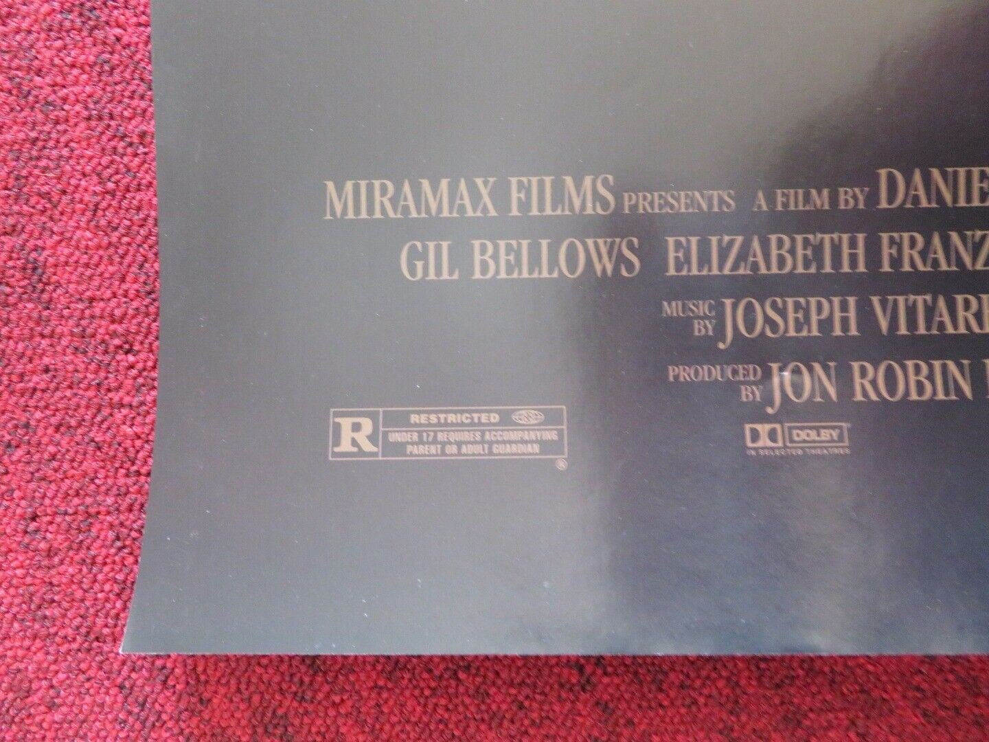 THE SUBSTANCE OF FIRE US ONE SHEET ROLLED POSTER TONY GOLDWYN BENJAMIN UNGAR '96 Rendezvous Cinema Movie posters