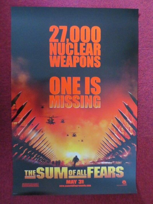 THE SUM OF ALL FEARS US ONE SHEET ROLLED POSTER MORGAN FREEMAN BEN AFFLECK 2002 Movie posters
