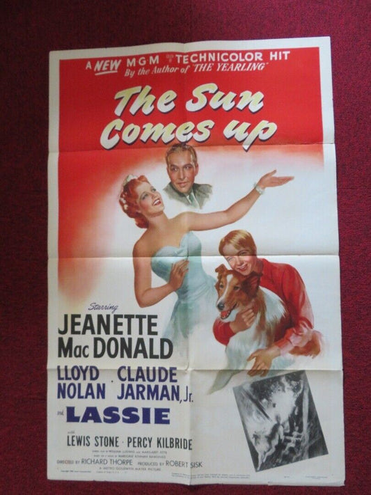 THE SUN COMES UP FOLDED US ONE SHEET POSTER JEANETTE MACDONALD 1948 Movie posters