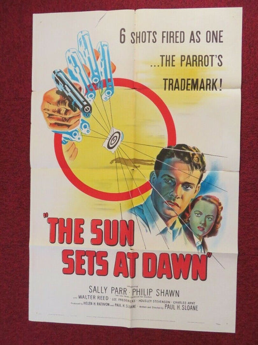 THE SUN SETS AT DAWN FOLDED US ONE SHEET POSTER SALLY PARR PHILIP SHAWN 1950 Movie posters