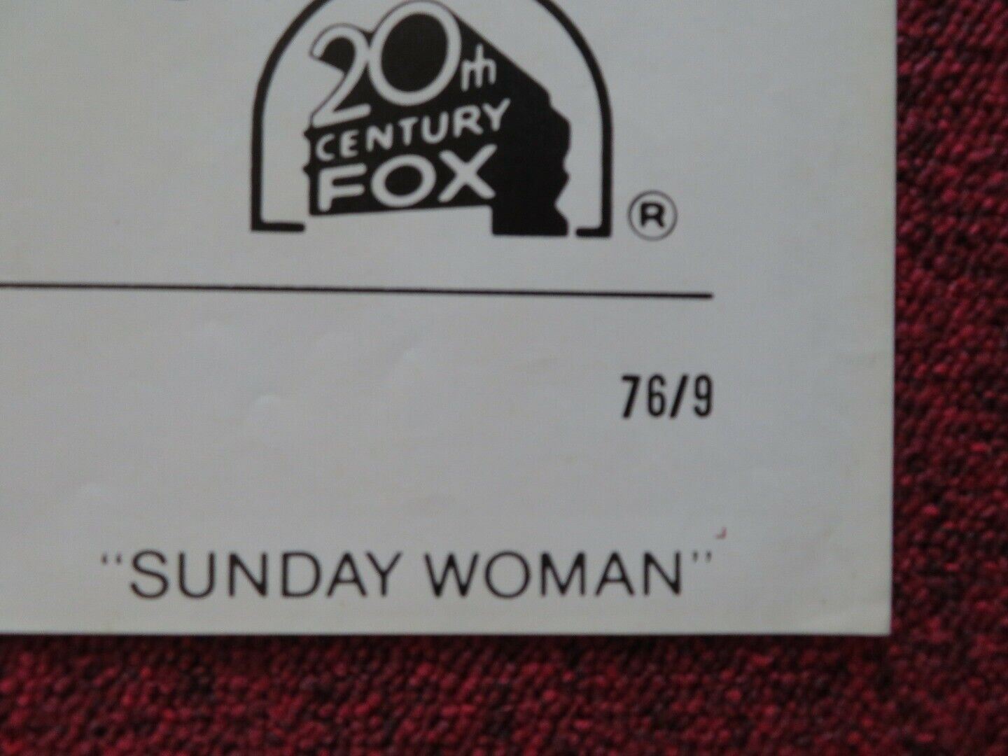 THE SUNDAY WOMAN FOLDED US ONE SHEET POSTER MARCELLO MASTROIANNI 1976 Movie posters