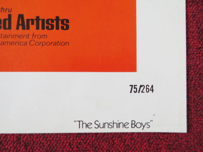 THE SUNSHINE BOYS - STYLE C FOLDED US ONE SHEET POSTER WALTER MATTHAU 1975 Rendezvous Cinema Movie posters