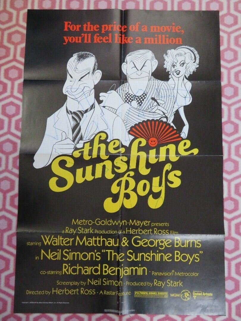 THE SUNSHINE BOYS US ONE SHEET POSTER WALTER MATTHAU GEORGE BURNS 1975 Movie posters