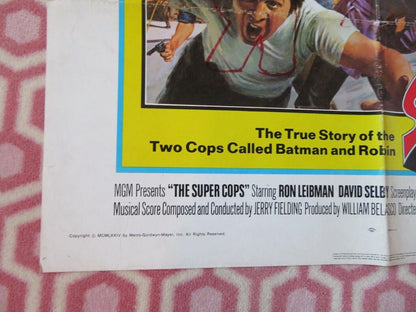 THE SUPER COPS FOLDED US ONE SHEET POSTER RON LEIBMAN DAVID SELBY 1974 Movie posters