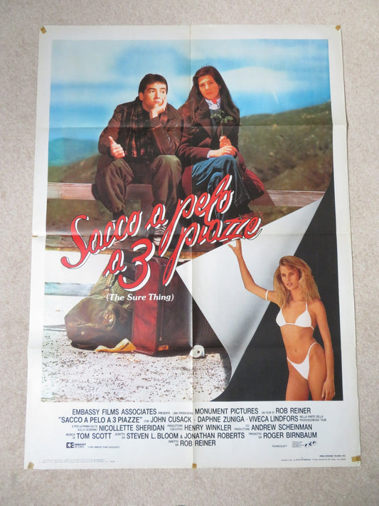 THE SURE THING ITALIAN 2 FOGLIO POSTER JOHN CUSACK DAPHNE ZUNIGA 1985 Rendezvous Cinema Movie posters