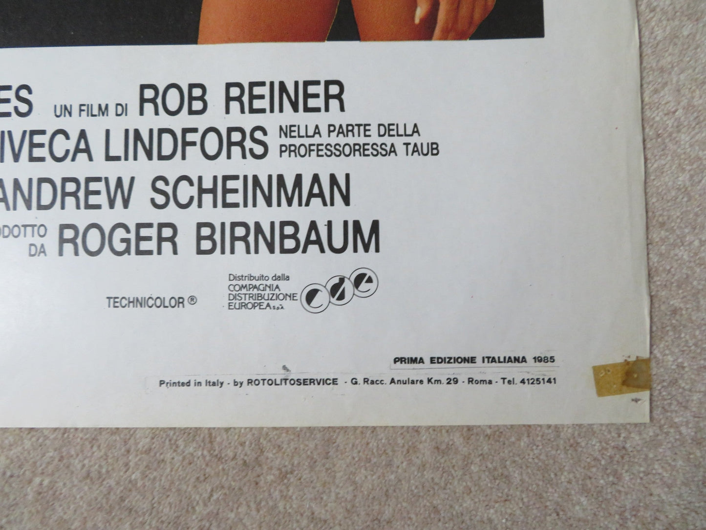 THE SURE THING ITALIAN 2 FOGLIO POSTER JOHN CUSACK DAPHNE ZUNIGA 1985 Rendezvous Cinema Movie posters