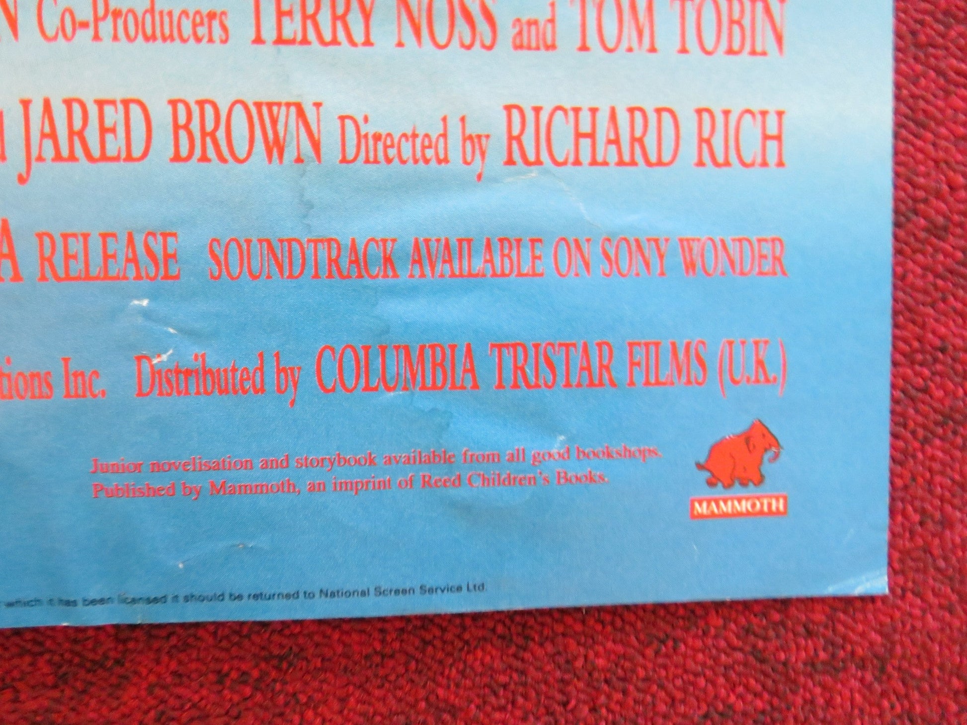 THE SWAN PRINCESS UK QUAD POSTER FOLDED RICHARD JACK PALANCE JOHN CLEESE 1994 Rendezvous Cinema Movie posters