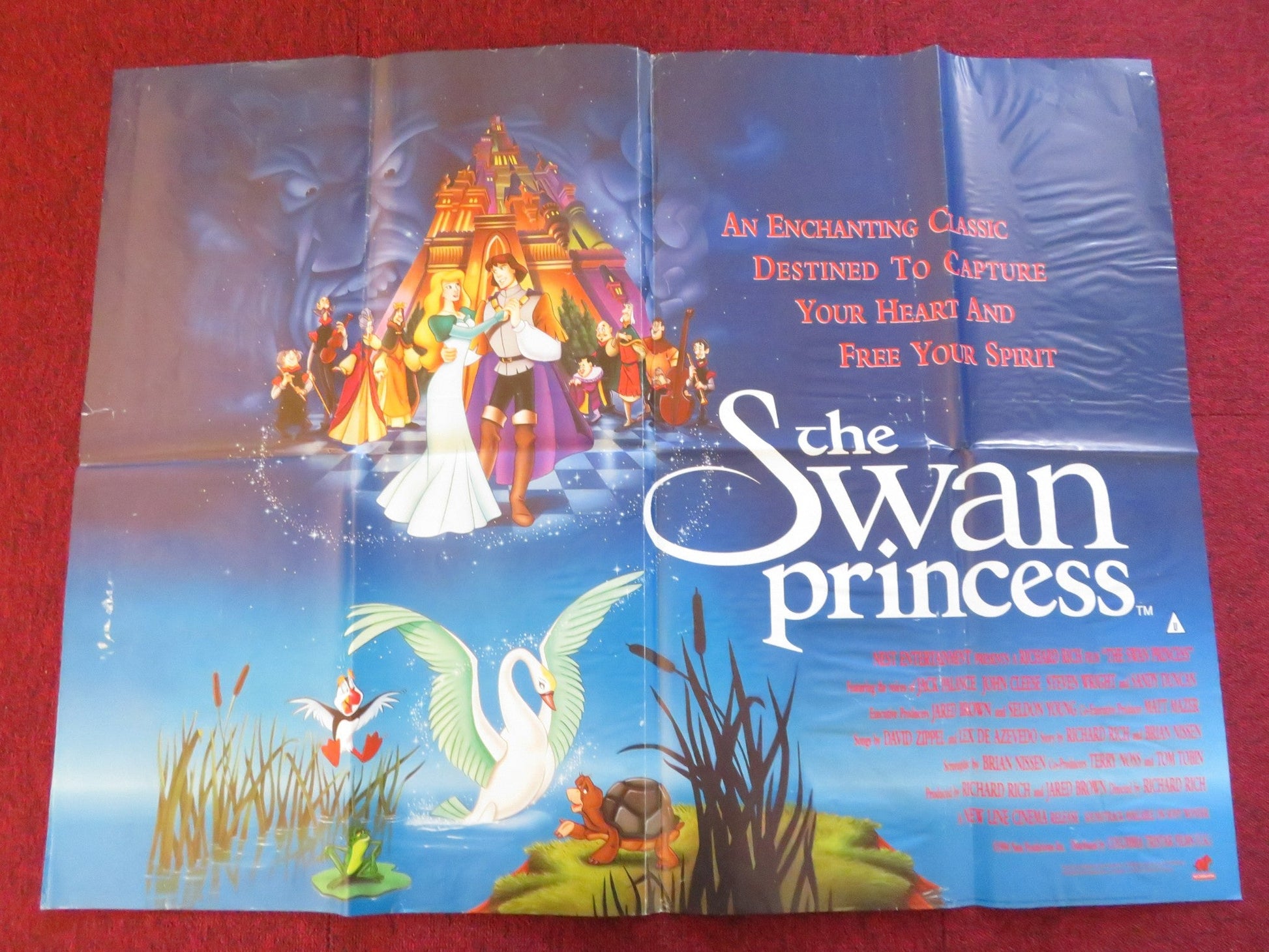 THE SWAN PRINCESS UK QUAD POSTER FOLDED RICHARD JACK PALANCE JOHN CLEESE 1994 Rendezvous Cinema Movie posters