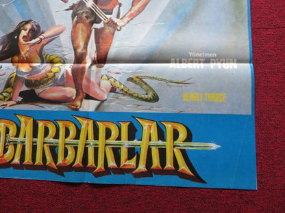 THE SWORD AND THE SORCERER FOLDED TURKISH ONE SHEET POSTER 26" x 39" LEE HORSLEY - Rendezvous Cinema