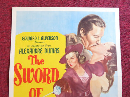 THE SWORD OF MONTE CRISTO US INSERT (14"x 36") POSTER GEORGE MONTGOMERY 1951 Rendezvous Cinema Movie posters