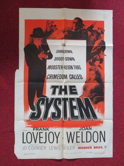 THE SYSTEM FOLDED US ONE SHEET POSTER FRANK LOVEJOY JOAN WELDON 1953 Movie posters