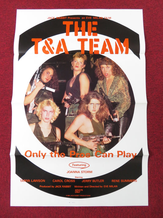 THE T & A TEAM US TRI FOLDED ONE SHEET ROLLED POSTER JOANNA STORM 1984 Rendezvous Cinema Movie posters