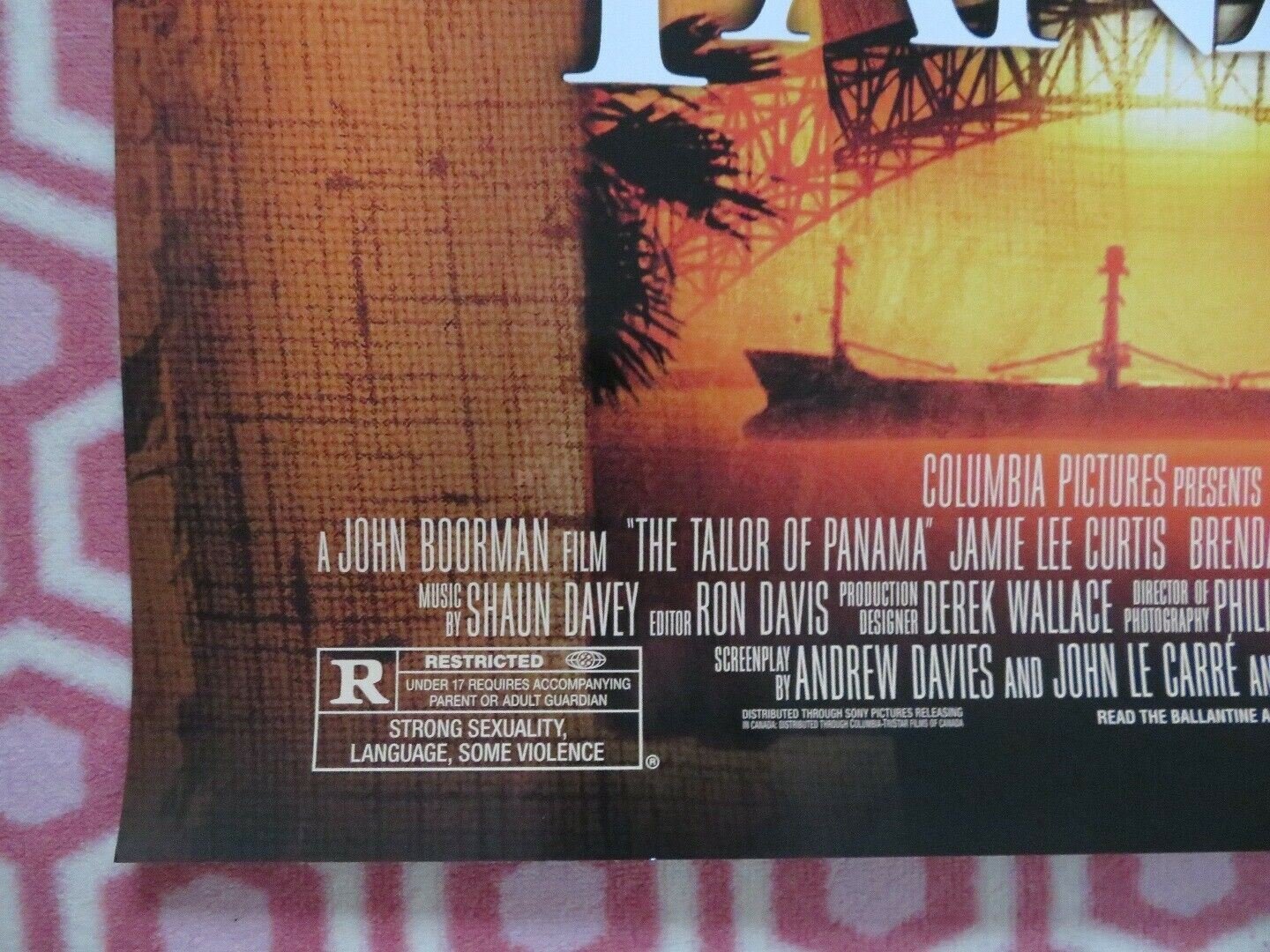 THE TAILOR OF PANAMA US ONE SHEET ROLLED POSTER PIERCE BROSNAN 2001 Rendezvous Cinema Movie posters