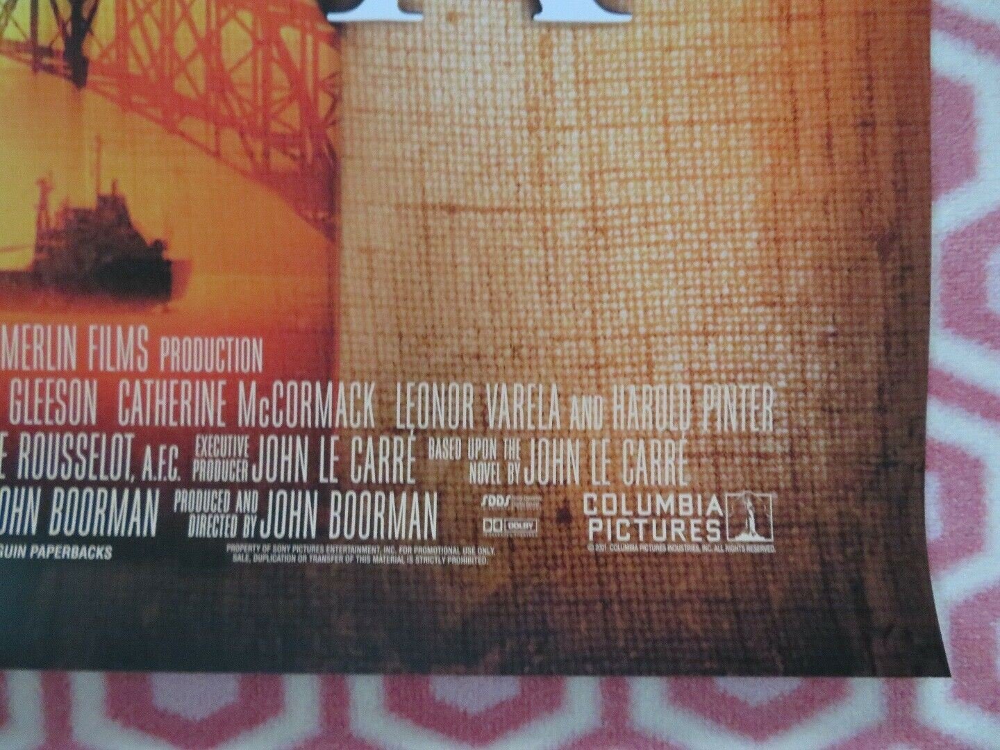 THE TAILOR OF PANAMA US ONE SHEET ROLLED POSTER PIERCE BROSNAN 2001 Rendezvous Cinema Movie posters