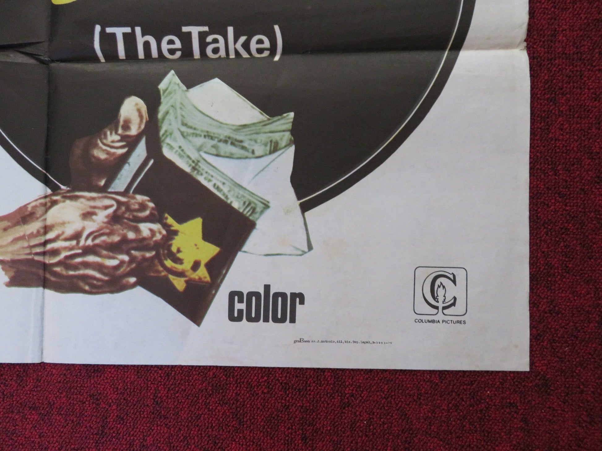 THE TAKE FOLDED SPANISH POSTER BILLY DEE WILLIAMS EDDIE ALBERT 1974 Rendezvous Cinema Movie posters