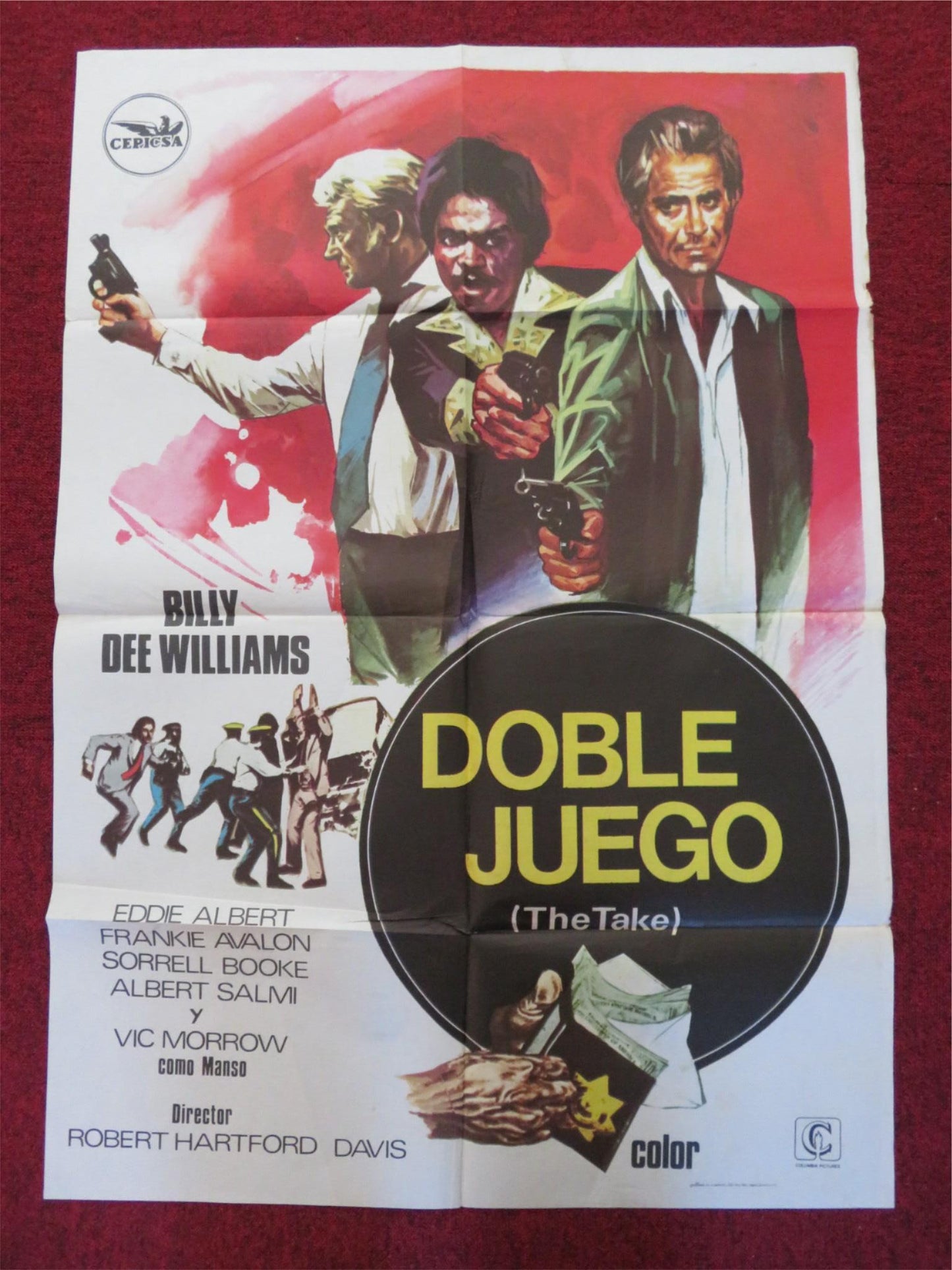 THE TAKE FOLDED SPANISH POSTER BILLY DEE WILLIAMS EDDIE ALBERT 1974 Rendezvous Cinema Movie posters