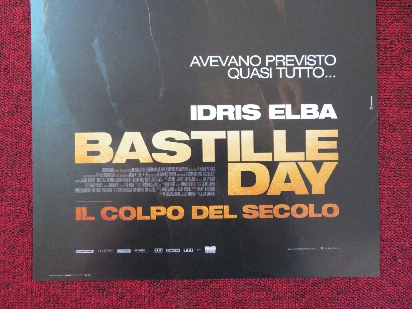 THE TAKE ITALIAN LOCANDINA (26.5"x12.5") POSTER IDRIS ELBA RICHARD MADDEN 2016 Rendezvous Cinema Movie posters