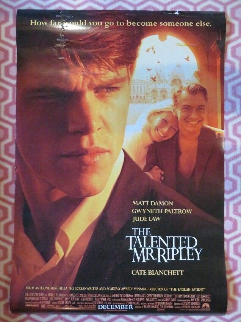 THE TALENTED MR RIPLEY US ONE SHEET ROLLED POSTER MATT DAMON JUDE LAW Movie posters