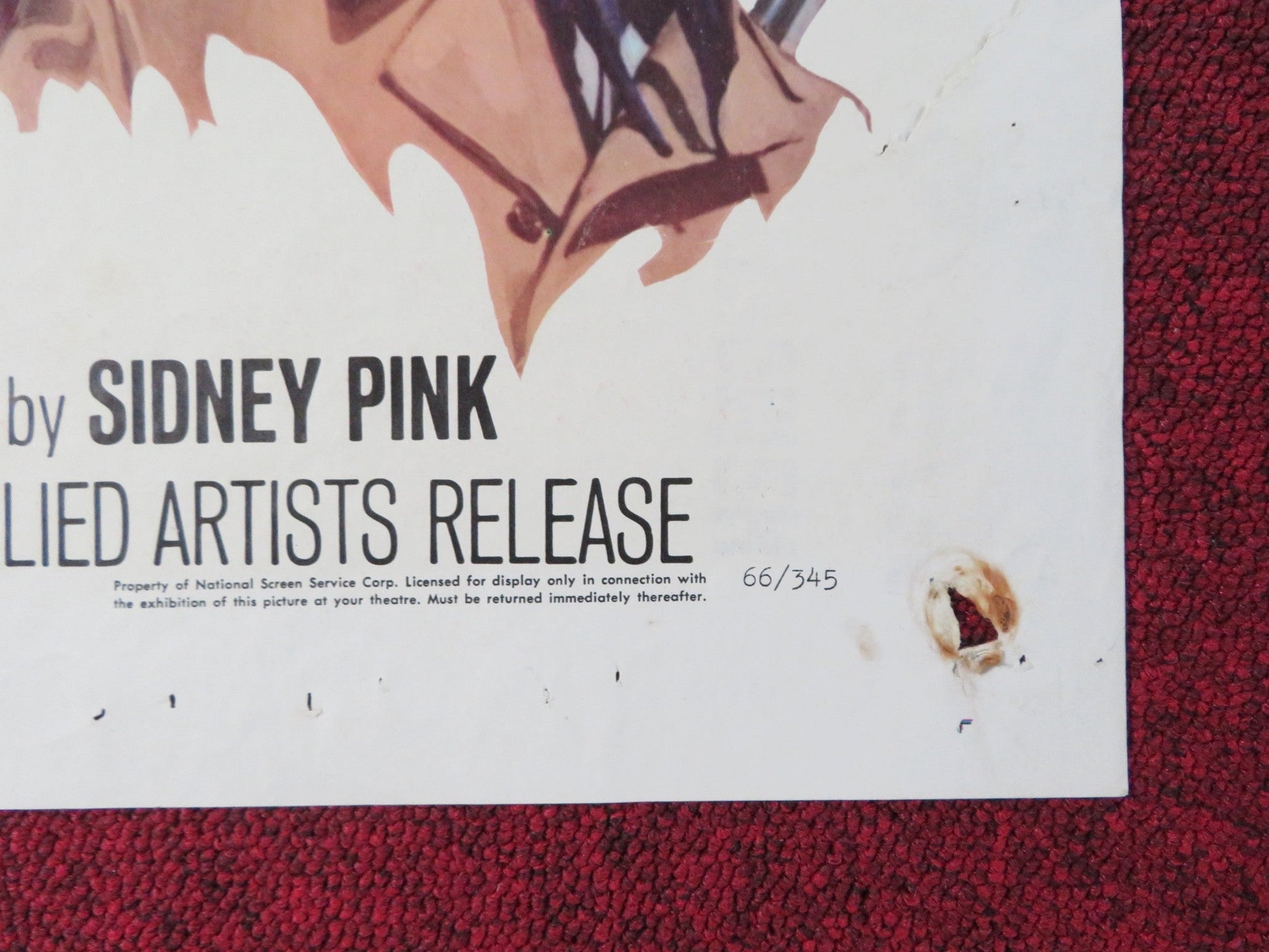 THE TALL WOMEN FOLDED US ONE SHEET POSTER ANNE BAXTER MARIA PERSCHY 1966 Rendezvous Cinema Movie posters