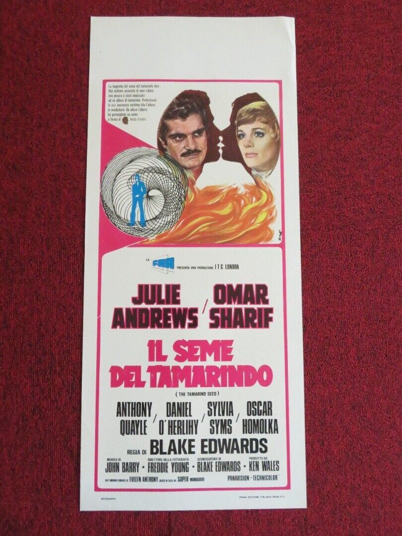 THE TAMARIND SEED ITALIAN LOCANDINA (27.5"x12") POSTER JULIE ANDREWS 1974 Movie posters