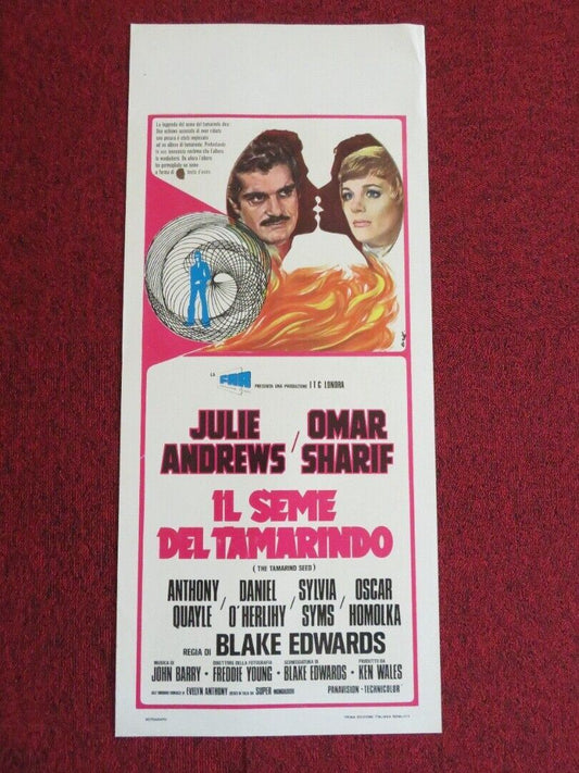 THE TAMARIND SEED ITALIAN LOCANDINA (27.5"x12") POSTER JULIE ANDREWS 1974 Movie posters
