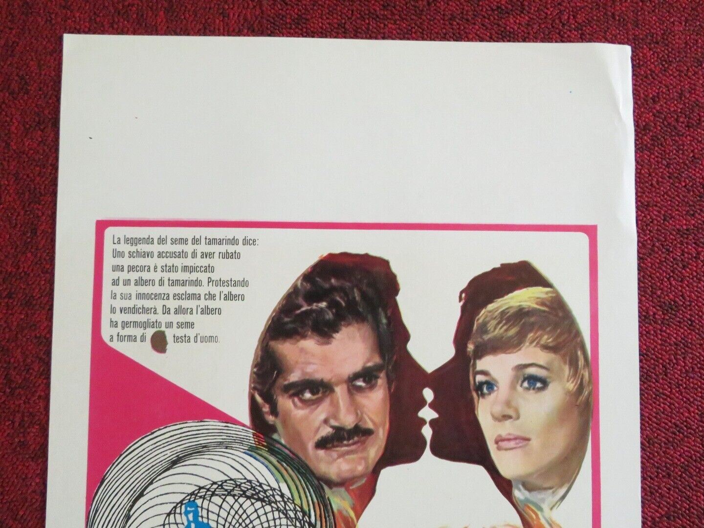 THE TAMARIND SEED ITALIAN LOCANDINA (27.5"x12") POSTER JULIE ANDREWS 1974 Movie posters