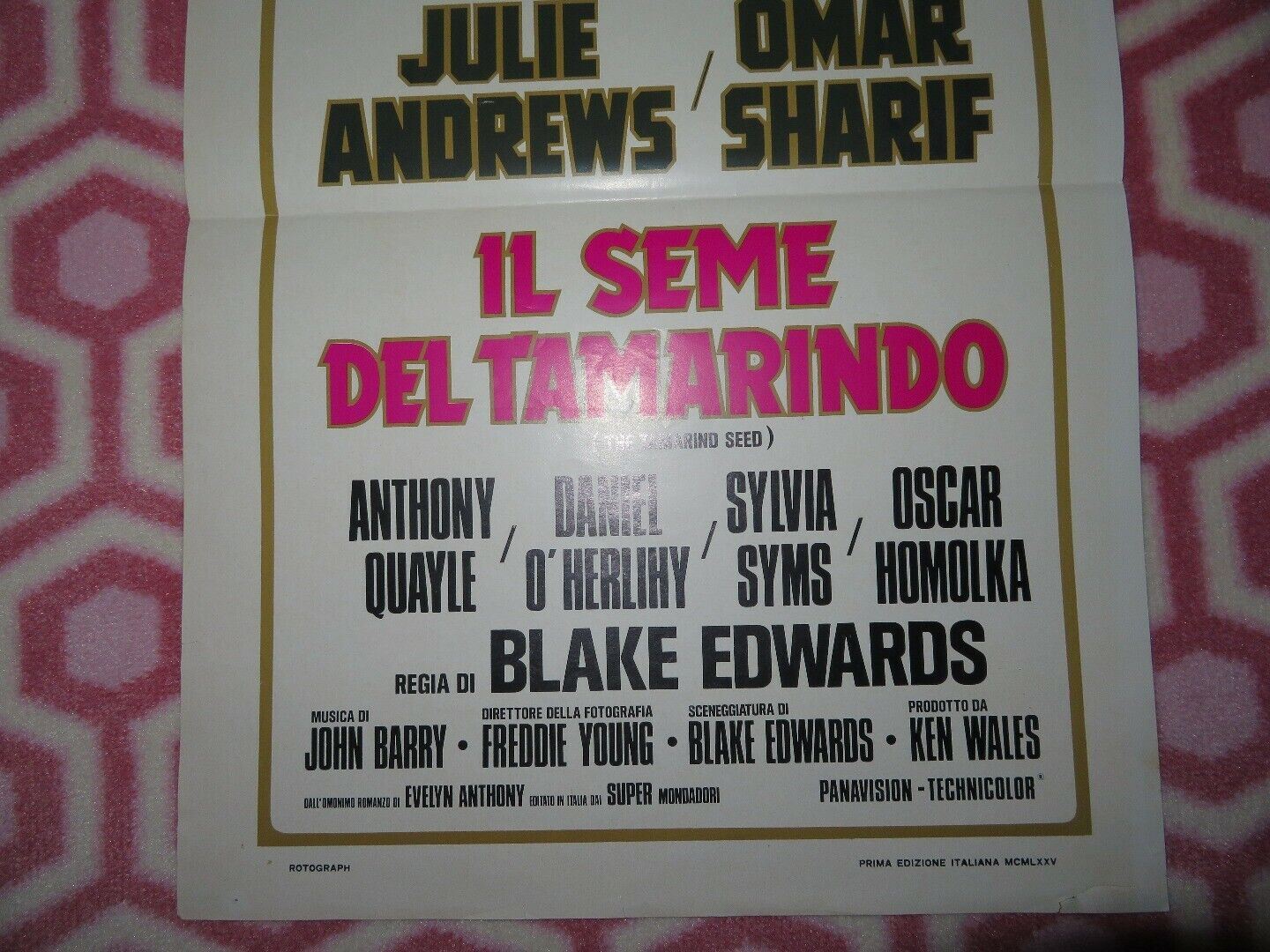 THE TAMARIND SEED LOCANDINA (25.5" x 12.5")POSTER BLAKE EDWARDS OMAR SHARIF 1974 Movie posters