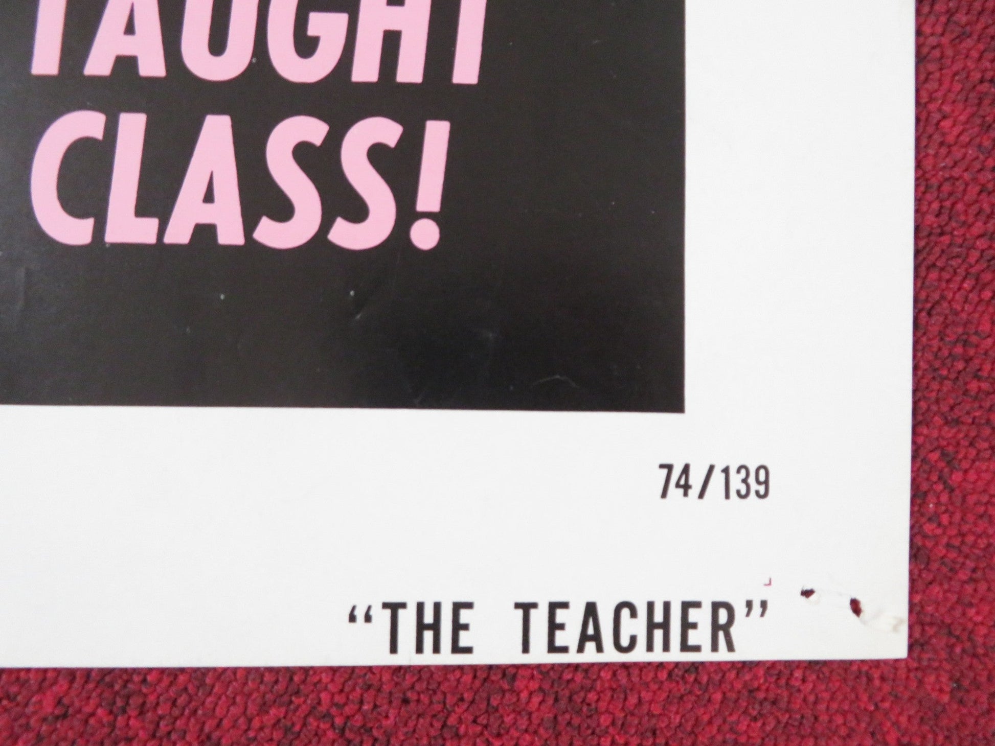 THE TEACHER FOLDED US ONE SHEET POSTER ANGEL TOMPKINS JAY NORTH 1974 Rendezvous Cinema Movie posters