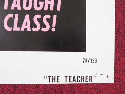 THE TEACHER FOLDED US ONE SHEET POSTER ANGEL TOMPKINS JAY NORTH 1974 Rendezvous Cinema Movie posters