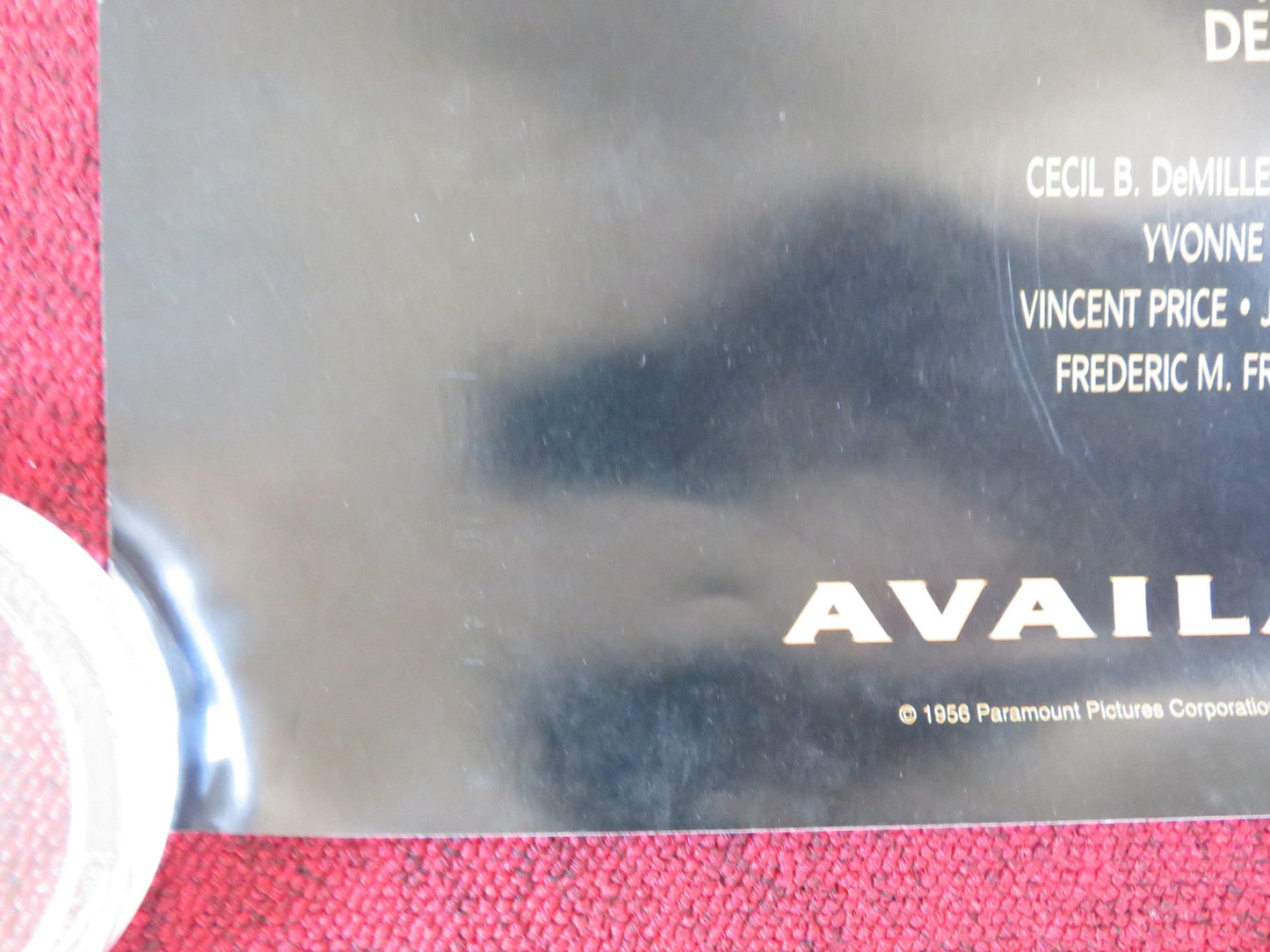 THE TEN COMMANDMENTS VHS VIDEO POSTER ROLLED CHARLTON HESTON YUL BRYNNER Rendezvous Cinema Movie posters