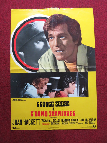 THE TERMINAL MAN ITALIAN FOGLIO POSTER GEORGE SEGAL JOAN HACKETT 1974 Rendezvous Cinema Movie posters