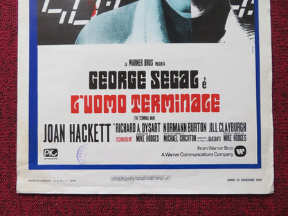 THE TERMINAL MAN ITALIAN LOCANDINA POSTER GEORGE SEGAL JOAN HACKETT 1975 Rendezvous Cinema Movie posters