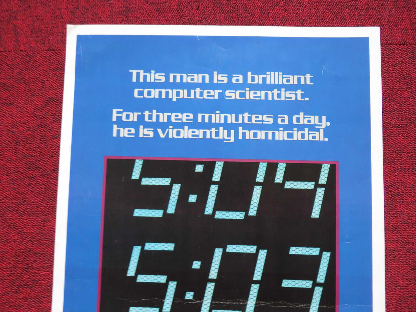 THE TERMINAL MAN US INSERT (14"x 36") POSTER GEORGE SEGAL JOAN HACKETT 1974 Rendezvous Cinema Movie posters