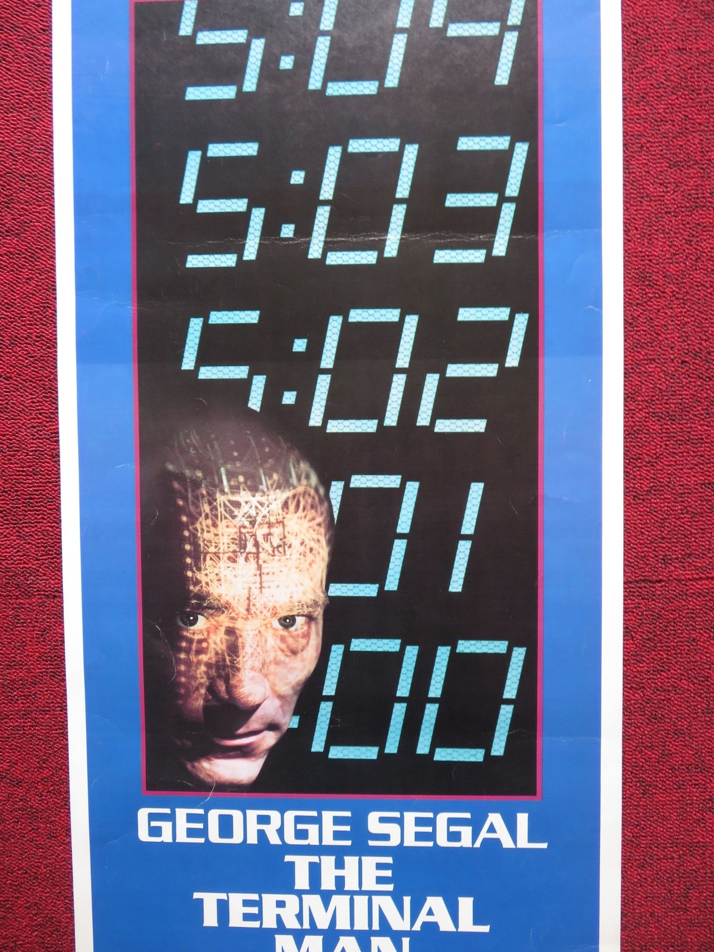 THE TERMINAL MAN US INSERT (14"x 36") POSTER GEORGE SEGAL JOAN HACKETT 1974 Rendezvous Cinema Movie posters